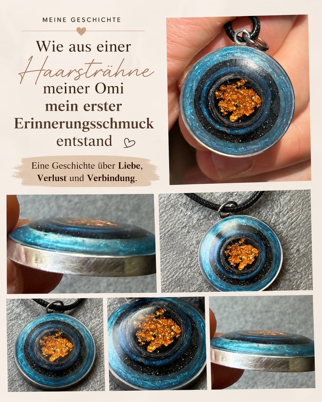 Wie aus einer Haarsträhne meiner Omi mein erster Erinnerungsschmuck entstand