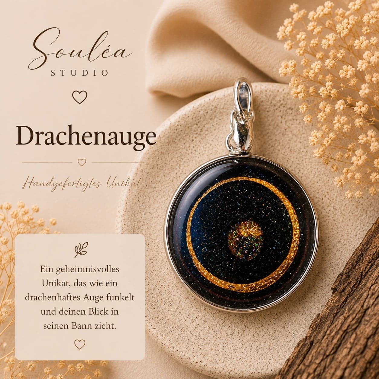 Drachenauge – Ein geheimnisvolles Unikat mit faszinierender Tiefe – inspiriert von der Magie eines Drachenauges.