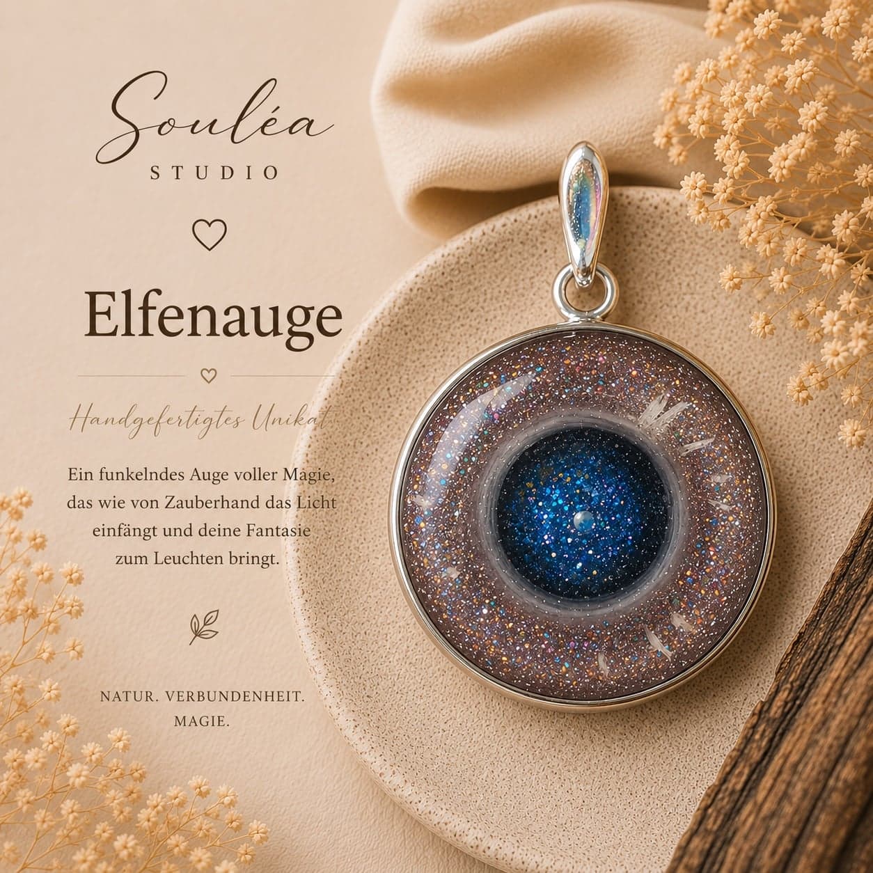 Elfenauge – Ein funkelnder Blickfang voller Magie – inspiriert von der geheimnisvollen Schönheit der Elfenwelt.